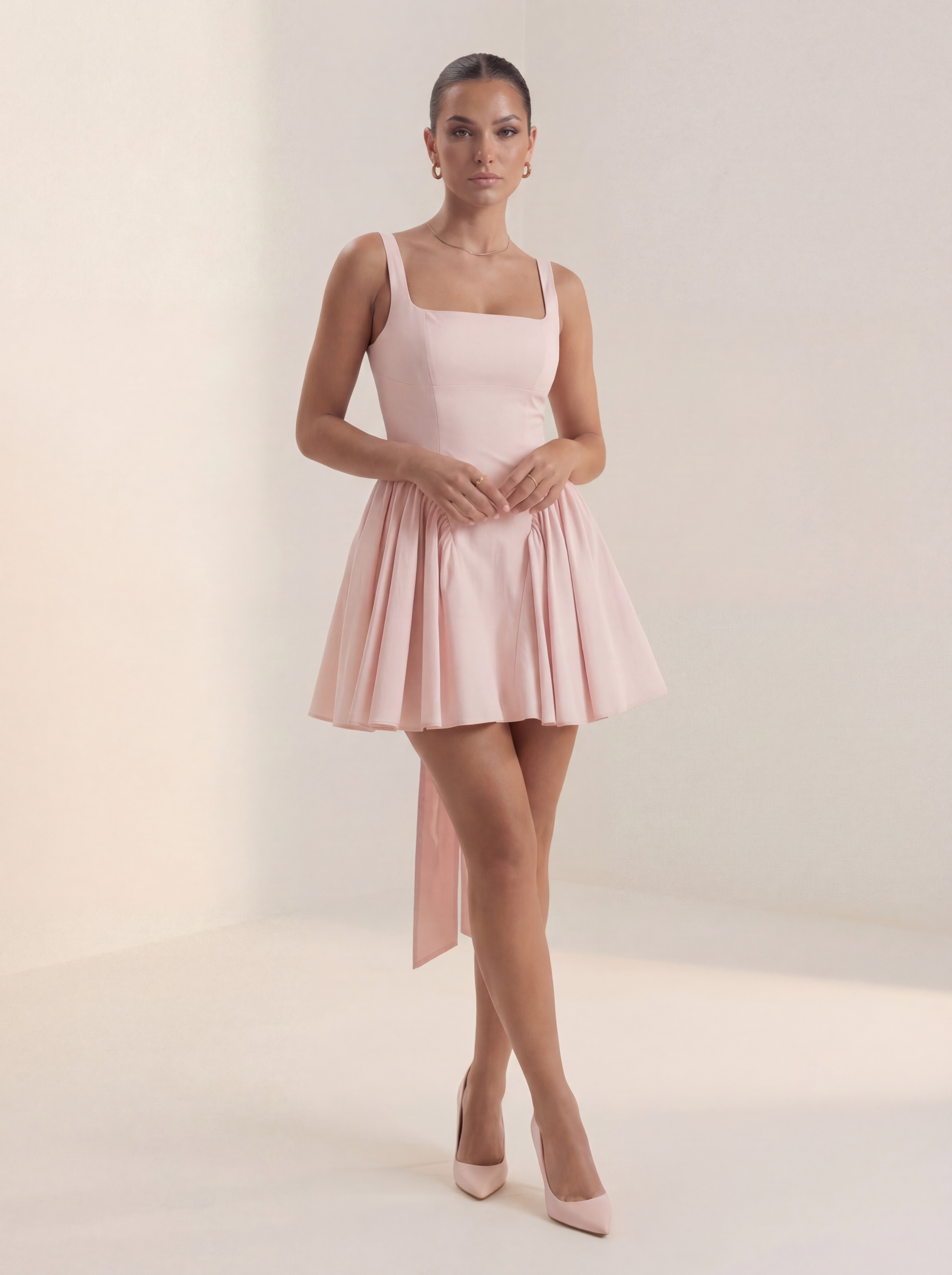 pink bow mini dress Blush Bow Mini Dress – Nellysium