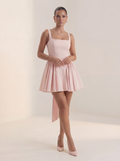 Blush Bow Mini Dress